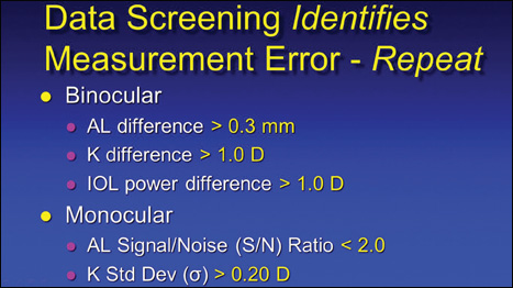 Data screening