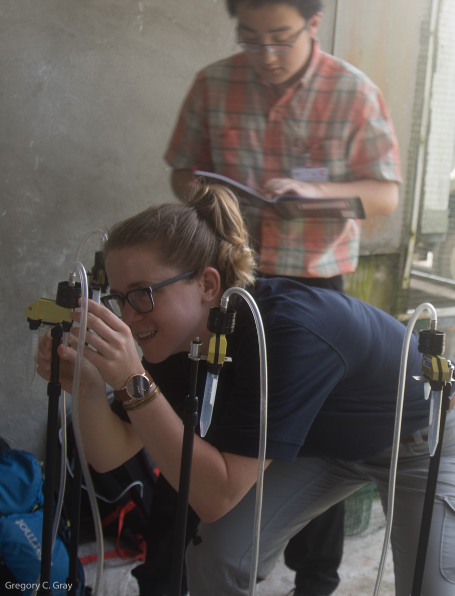 aerosol samplers, credit Gregory C. Gray